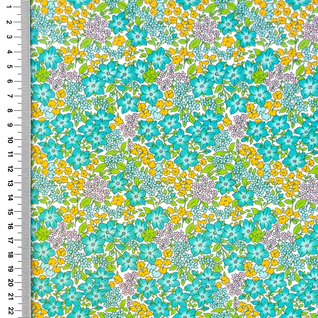 [S2755R] Poplin Digital Printed Vibrant Flowers