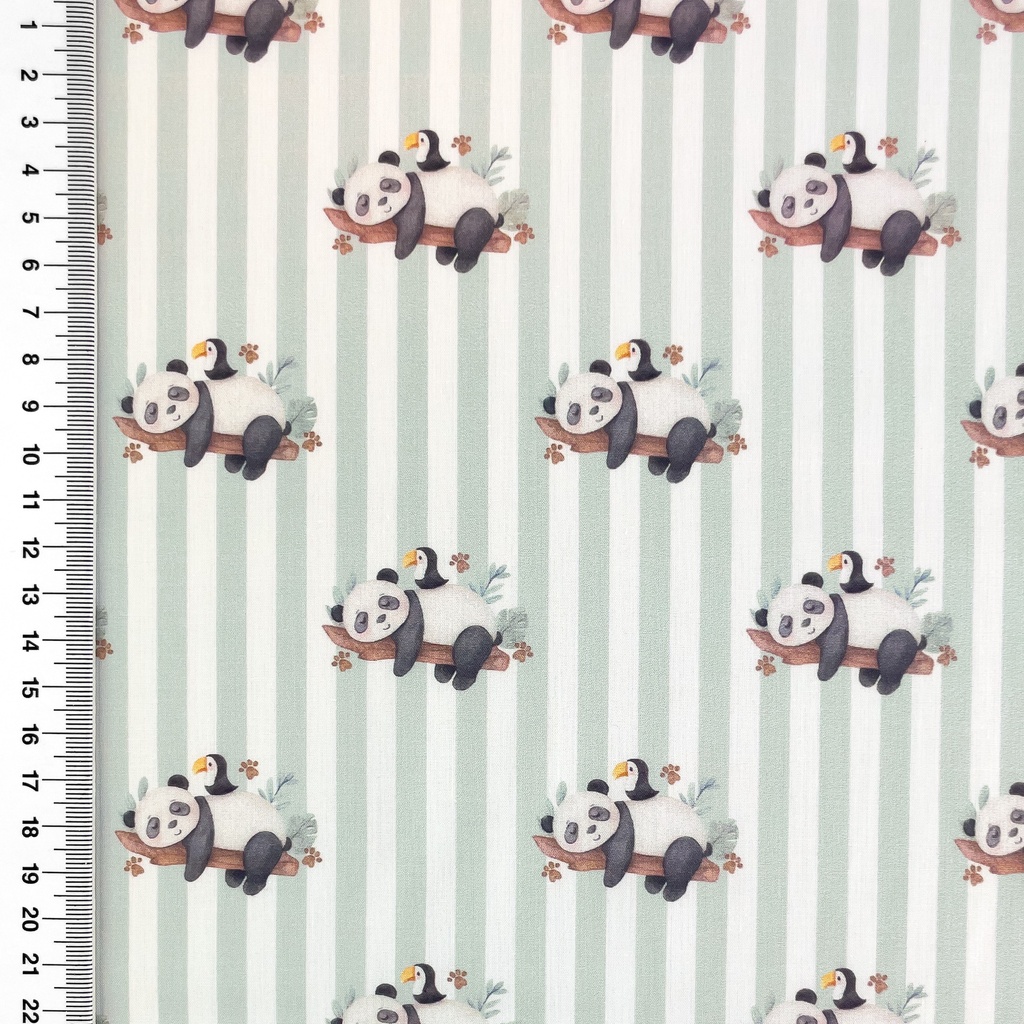 [S2757L] Poplin Digital Printed Pastel Stripes & Stripes