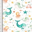 [S2758L-3684] [S2758L] Poplin Digital Printed Tiny Ocean Pals (Design D)