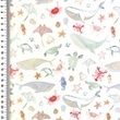 [S2758R-3681] [S2758R] Poplin Digital Printed Tiny Ocean Pals (Design A)