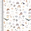 [S2759R-3685] [S2759R] Poplin Digital Printed Tiny Animal Kingdom (Design E)