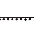 [002R-10022] [002R] Pom Pom Lace Middle (Black)