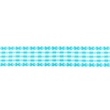 [006R-10244] [006R] Check Ribbon With Stitch Edge (Aqua)