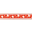 [007R-11226] [007R] Organza With Satin Hearts (Red)