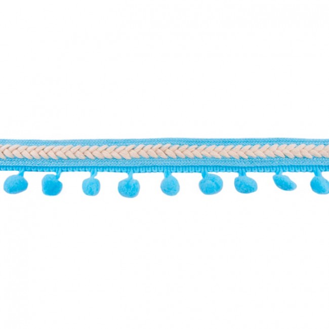 [014R] Pom Pom Lace Herringbone