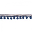 [014R-44157] [014R] Pom Pom Lace Herringbone (Dark Blue)