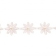 [018R-42676] [018R] Fleur Au Crochet Avec Perle  (Blanc Cassé)