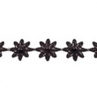 [018R-42680] [018R] Fleur Au Crochet Avec Perle  (Noir)