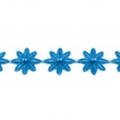[018R-42682] [018R] Fleur Au Crochet Avec Perle  (Cobalt)