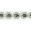 [031R-30281] [031R] 2-Coloured Flower With Pearl (Grey)