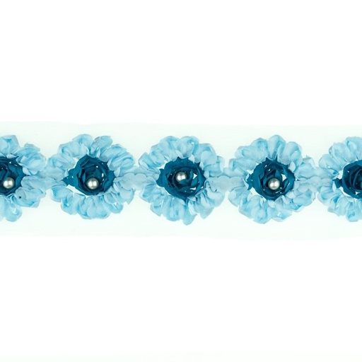 [031R] 2-Coloured Flower With Pearl