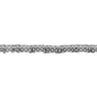 [033R-10880] [033R] Satinband Mit Organza Punkte (Dunkel Grau)