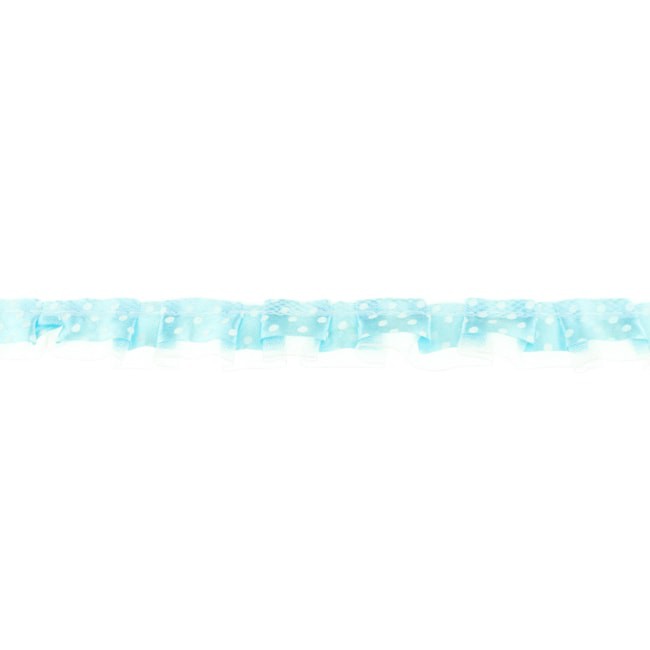 [033R] Satijnlint Met Organza Stip