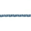 [033R-10890] [033R] Satinband Mit Organza Punkte (Dunkel Blau)