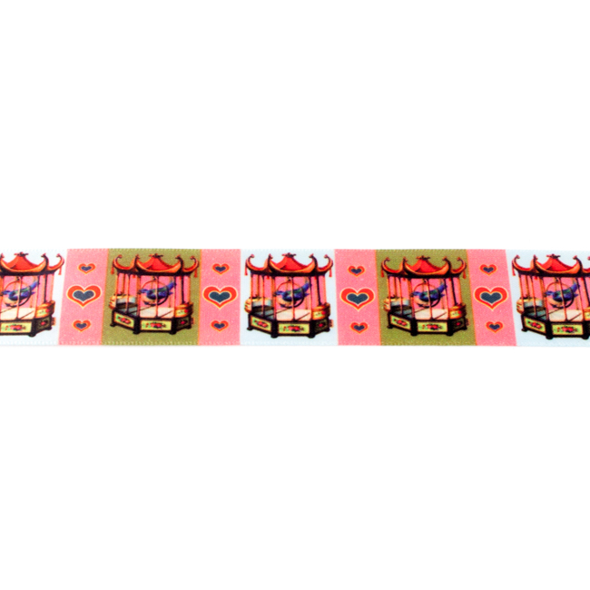 [035R] Satin Ribbon Printed