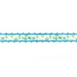 [043R-10560] [043R] Ribbon Printed With Lace (Aqua Little Flowers)