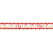 [043R-10561] [043R] Ribbon Printed With Lace (Red Little Flowers)