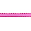 [044R-10556] [044R] Tryckt band med spets Prick (Fuchsia)