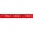 [044R-10558] [044R] Ruban Imprimé Avec Dentelle Point (Rouge)
