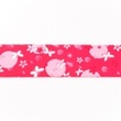 [050R-10357] [050R] Élastique Imprimé 40 mm (Fleur Rose)