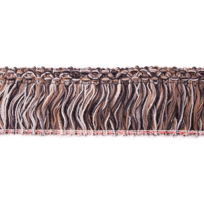[068R] Fringe Trim Wool Acrylic Multicolor