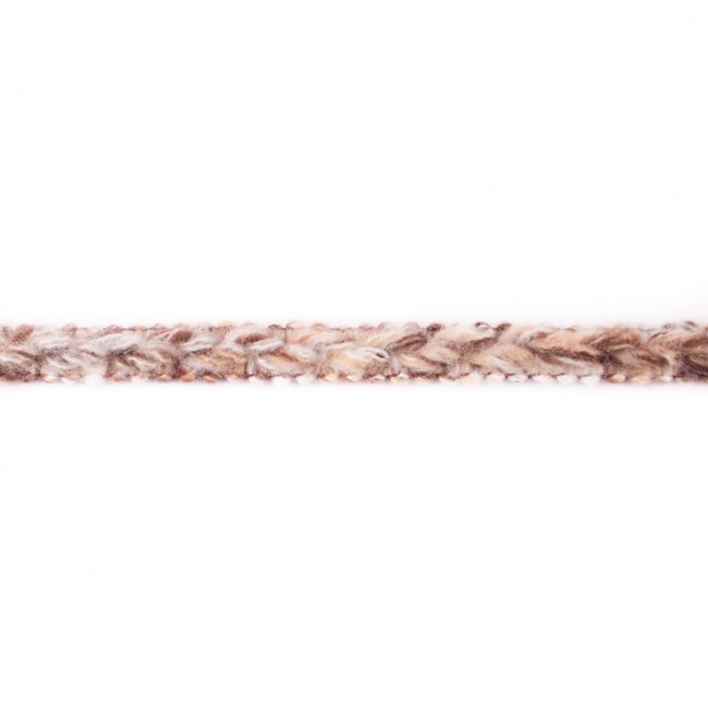 [075R] Braided Wool Ribbon Angora Acrylic Multi