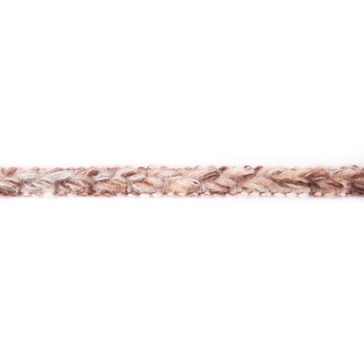 [075R] Braided Wool Ribbon Angora Acrylic Multi