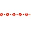 [082R-11539] [082R] Band Bloemetje (Rood)
