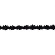 [083R-10485] [083R] Blümchenband Gehäkelt (Schwarz)