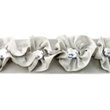 [096R-11448] [096R] Satin Ribbon With Stone (Grey)