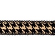 [115R-42657] [115R] Läder Flocktryckt Sytt (Pied De Poule Guld)