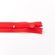 [138R-11909] [138R] Neviditelné Zipy Nastavitelné 25 Cm (Červená)