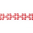 [144R-30180] [144R] Blümchen Karo Mit Fiberfill (Rot)
