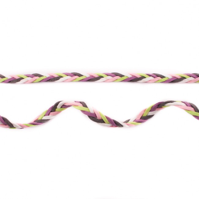 [154R] Flätat läderband Multi