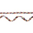 [154R-43125] [154R] Pletená Stuha Ze Semišová Kůže Multi (Oranžová)