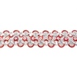 [157R-30023] [157R] 2-Coloured Sequin Trim Flower (Red)