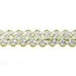 [157R-30024] [157R] 2-färgat paljettband Blomma (Lime)