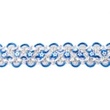 [157R-30025] [157R] Zweifarbige Paillettenband Blume (Kobalt)