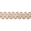 [157R-30026] [157R] 2-färgat paljettband Blomma (Rost)