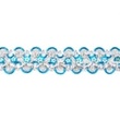 [157R-30029] [157R] Ruban Paillettes 2 Couleurs Fleur (Aqua)