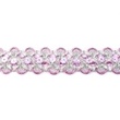 [157R-30031] [157R] Ruban Paillettes 2 Couleurs Fleur (Rose)