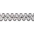 [157R-30033] [157R] 2-Kleurig Paillettenband Bloem (Zwart)
