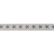 [173R-42801] [173R] Elastic With Two-coloured Woven Star 20 mm (Light Grey)