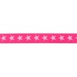 [173R-42802] [173R] Elastic With Two-coloured Woven Star 20 mm (Dark Fuchsia)