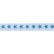 [173R-42808] [173R] Elastic With Two-coloured Woven Star 20 mm (Light Blue)