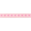 [173R-42810] [173R] Elastic With Two-coloured Woven Star 20 mm (Light Pink)