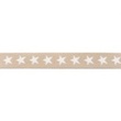 [173R-42812] [173R] Elastická látka s tkanou hvězdou dvoubarevná 20 mm (Písku)