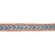 [185R-40847] [185R] Ruban De Jute Arête De Poisson Colour Line (Bleu)