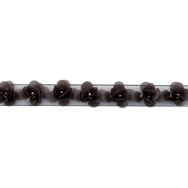 [187R] Nastro Di Paillettes Con Perline