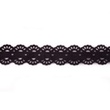 [189R-41025] [189R] Blomma av konstläder Stansad (Svart)